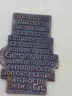 bronzen plaquette Dietrich Bonhoeffer Von guten Nachten etc, Ophalen of Verzenden
