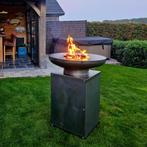 Plancha BBQ Blokland Zwart en Cortenstaal Vuurschaal, Ophalen of Verzenden, Nieuw
