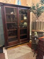 Prachtige Antieke vitrinekast brocante landelijk engels, Ophalen