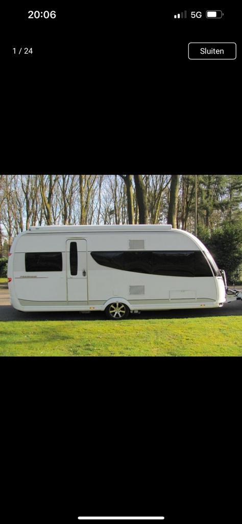 Hobby 495 premium UL 2012, Caravans en Kamperen, Caravans, Particulier, tot en met 4, 1250 - 1500 kg, Rondzit, Hobby, 2 aparte bedden