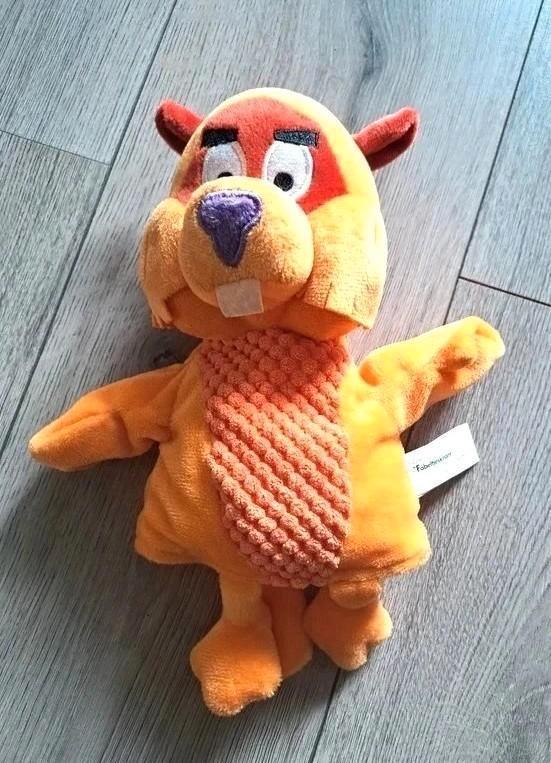 de fabeltjeskrant handpop bever, Kinderen en Baby's, Speelgoed | Knuffels en Pluche, Zo goed als nieuw, Overige typen, Ophalen of Verzenden