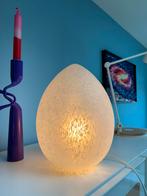 Vintage ei vormige lamp - jaren 80, Huis en Inrichting, Lampen | Tafellampen, Ophalen, Minder dan 50 cm, Vintage jaren 80, Glas