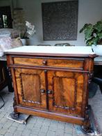Antiek badkamermeubel wastafel marmer mahonie kast vintage, Huis en Inrichting, Ophalen of Verzenden, 25 tot 50 cm, 100 tot 150 cm