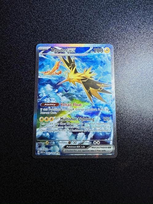 Pokemon Zapdos EX MEW 202, Hobby en Vrije tijd, Verzamelkaartspellen | Pokémon, Nieuw, Losse kaart, Ophalen