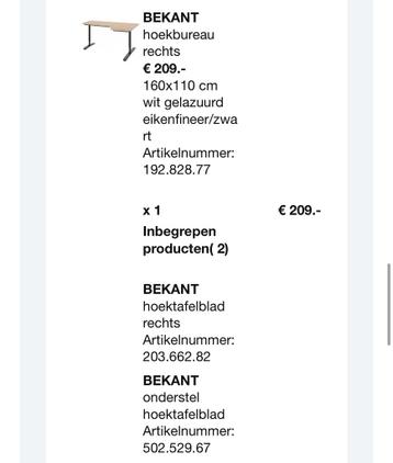 BEKANT hoekbureau rechts – zo goed als nieuw - afbeelding 6
