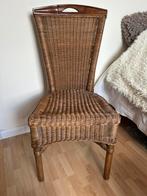 4 rieten/rotan stoelen, Ophalen, Gebruikt, Bruin