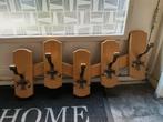 Houten Kapstok met 5 Haken - 65cm Breed, Wandkapstok, Gebruikt, Ophalen of Verzenden, Minder dan 100 cm
