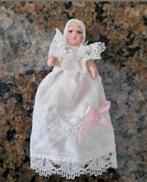 Mooi porcelein oud  poppenhuis popje. 4 - 7 cm, Ophalen of Verzenden, Gebruikt, Popje