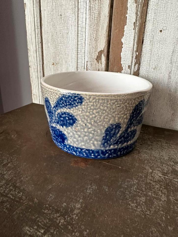 Vintage/retro zoutglazuur schaal/plantenbak, Antiek en Kunst, Curiosa en Brocante, Ophalen of Verzenden