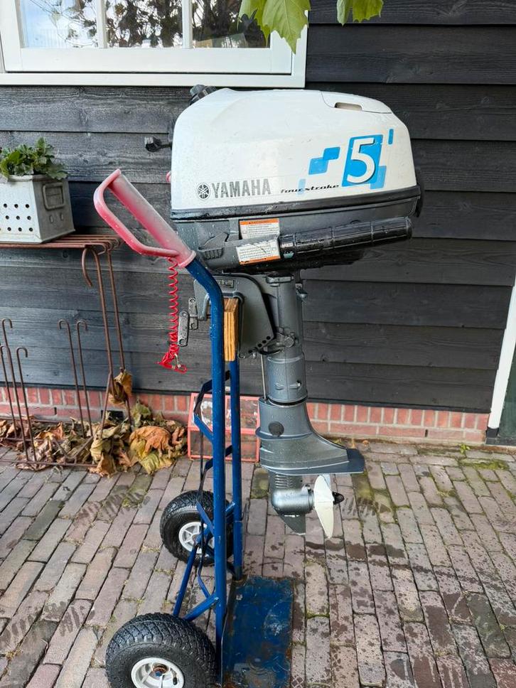 Yamaha 5pk 4takt kortstaart, Watersport en Boten, Buiten- en Binnenboordmotoren, Zo goed als nieuw, Benzine, Buitenboordmotor