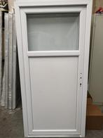 Kunststof deur 98 x 200 1/3 glas RAL 9016, Doe-het-zelf en Verbouw, Deuren en Horren, Niet ingevuld, 80 tot 100 cm, Niet ingevuld