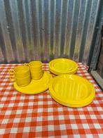Vintage tiger camping servies geel mepal, Ophalen of Verzenden, Gebruikt