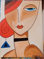 Schilderij 30x40cm acryl gesigneerd, Antiek en Kunst, Ophalen of Verzenden