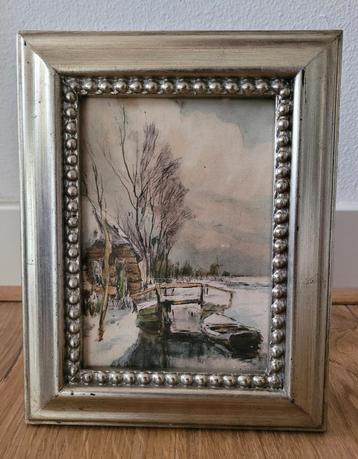 Wintergezicht op board gesign. J. Garjeanne (1860-1930) beschikbaar voor biedingen