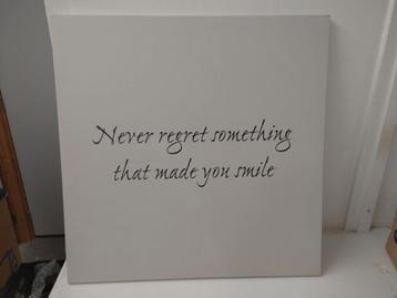 Inspirerende Print - Never Regret beschikbaar voor biedingen