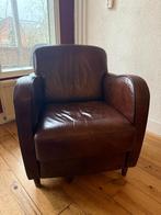 Bruine leren stoelen, Ophalen, Gebruikt, Bruin, Twee