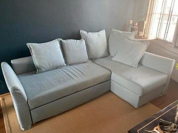 Ikea Holmsund hoek slaapbank lichtblauw beschikbaar voor biedingen