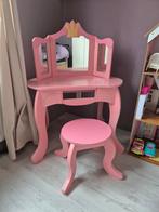 Roze houten kinderkaptafel. Lade ontbreekt., Huis en Inrichting, Ophalen, Gebruikt, 100 tot 150 cm, 50 tot 100 cm