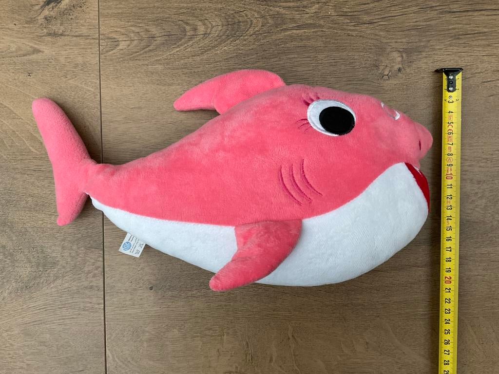 Nieuwe zgan roze Groovy shark knuffel haai knuffel 30/35 cm, Ophalen, Nieuw, Overige typen