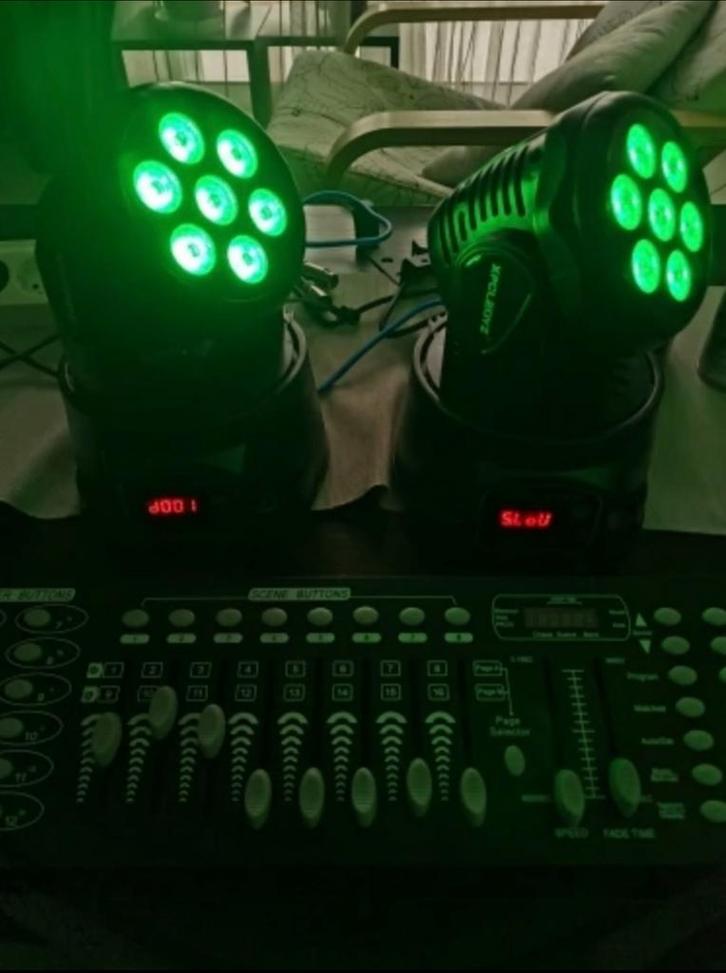 Moving Head 7x12Watt RGBW, Muziek en Instrumenten, Licht en Laser, Nieuw, Licht, Geluidgestuurd, Kleur, Stroboscoopeffect, Ophalen of Verzenden