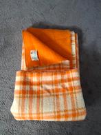 Deken. Zuiver scheerwol. Meteor., Gebruikt, Tweepersoons, Oranje, Ophalen of Verzenden