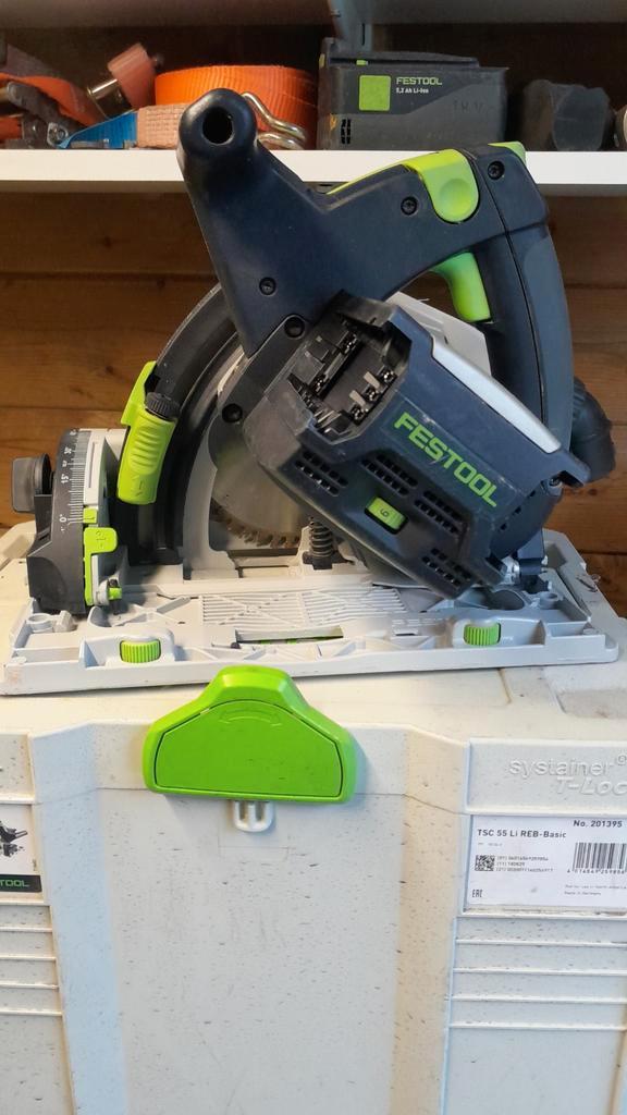 Festool TRC Li 55 REB  basic invalzaag - Topconditie!, Doe-het-zelf en Verbouw, Gereedschap | Zaagmachines, Zo goed als nieuw