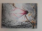 Schilderij bloem magnolia, Antiek en Kunst, Ophalen of Verzenden