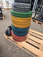 Set bumper plates, Sport en Fitness, Ophalen, Gebruikt