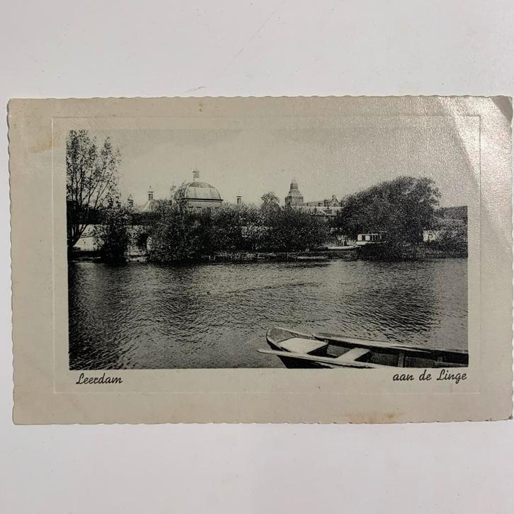 Ansichtkaart Leerdam, Roeiboot aan de Linge, 1941, Verzamelen, Ansichtkaarten | Nederland, Gelopen, 1940 tot 1960, Ophalen of Verzenden