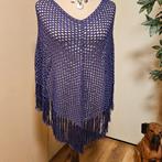 Hand made paarse poncho (garen, Twister solid (Hobbii), Kleding | Dames, Twister solid (Hobbii, Verzenden, Nieuw, Paars