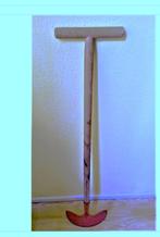 gras/kanten/steker met houten steel/lengte 90 cm, Ophalen of Verzenden, Gebruikt, Overige soorten