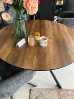 Ronde eettafel met zwart onderstel, Ophalen, Gebruikt, 100 tot 150 cm, Rond