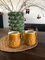 💝 Vintage retro JH PORTUGAL keramiek mok okergeel, Huis en Inrichting, Keuken | Servies, Keramiek, Ophalen of Verzenden, Zo goed als nieuw