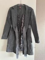 Grijze jas met strikdetail - Maat S, Derhy, Ophalen of Verzenden, Zo goed als nieuw, Maat 36 (S)
