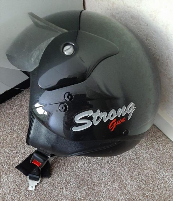 Airoh Strong Gun jethelm (maat S), Fietsen en Brommers, Brommerhelmen, Gebruikt, Small, Ophalen of Verzenden