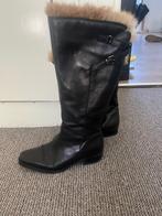 Vintage kniehoge leren laarzen zwart maat 36, Hoge laarzen, Zwart, Ophalen of Verzenden, Zo goed als nieuw