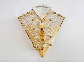 Vintage Novaresi Italië kristallen wandlamp beschikbaar voor biedingen