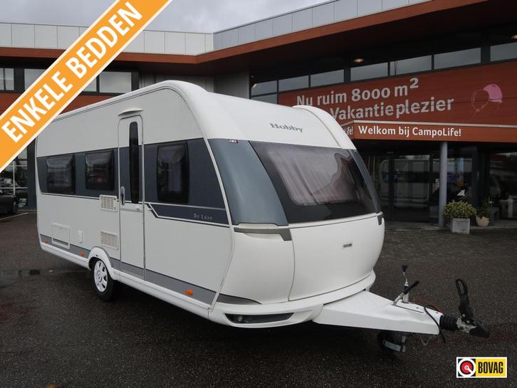 Hobby De Luxe 460 UL MET UNICO, Caravans en Kamperen, Caravans, tot en met 4, Rondzit, Hobby, 2 aparte bedden, Lengtebed, Overige typen