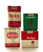 oude sigaretten pakjes St. Michel Belga Winston Rizla, Verzamelen, Rookartikelen, Aanstekers en Luciferdoosjes, Ophalen of Verzenden