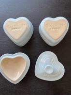 Mini hart ovenschaaltjes Le Creuset, cocotte, babyblue., Ophalen of Verzenden, Zo goed als nieuw, Overige materialen, Overige typen