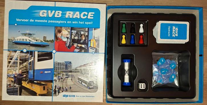 GVB Race Bordspel - Amsterdam Openbaar Vervoer, Hobby en Vrije tijd, Gezelschapsspellen | Bordspellen, Nieuw, Ophalen of Verzenden