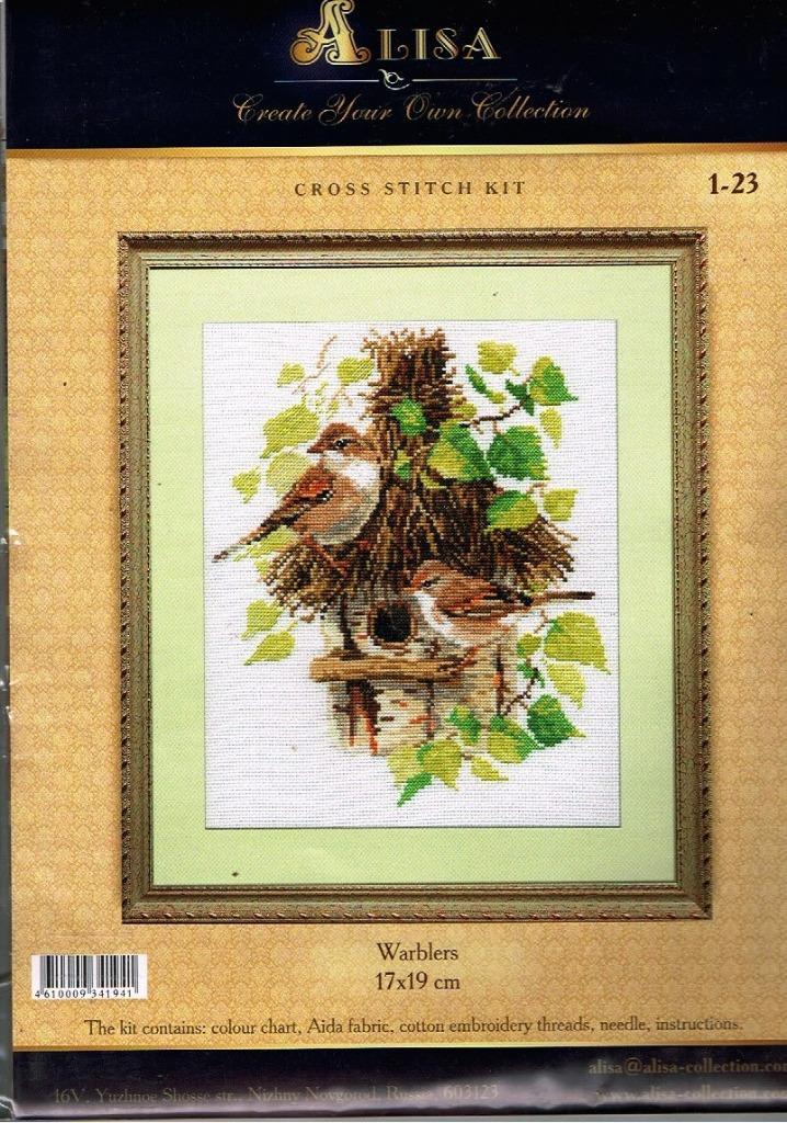 Cado alisa borduurpakket, warblers, mussen 123 op=op, Hobby en Vrije tijd, Borduren en Borduurmachines, Nieuw, Borduurpakket, Handborduren