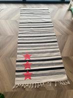Gestreept Kelim vloerkleed met sterren, Wit, Zo goed als nieuw, 150 tot 200 cm, Rechthoekig