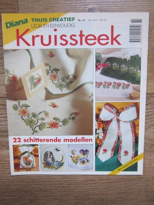 Diana Thuis Creatief leuk en eenvoudig Kruissteek 22 modelle, Hobby en Vrije tijd, Borduren en Borduurmachines, Zo goed als nieuw