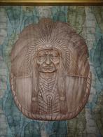 Houten Indiaan Wanddecoratie, Antiek en Kunst, Ophalen