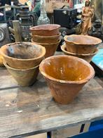 *** 8 x ANTIEKE TERRACOTTA (HARS)POTTEN***, Tuin en Terras, Bloempotten, Gebruikt, Rond, Ophalen of Verzenden, Tuin