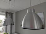 Hang lampen, 2 stuks, zilverkleurig., Ophalen, Gebruikt, Metaal, Minder dan 50 cm