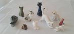 10 vintage poezen beeldjes v, Verzamelen, Ophalen of Verzenden, Zo goed als nieuw, Dier