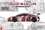 Nunu model kit 1:24 AUDI R8 LMS GT3 – MACAU FIA GT WORLD CUP, Nieuw, Overige merken, Groter dan 1:32, Auto