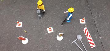 Playmobil  wegwerkers, stratenmakers vintage set 80s nieuwst beschikbaar voor biedingen